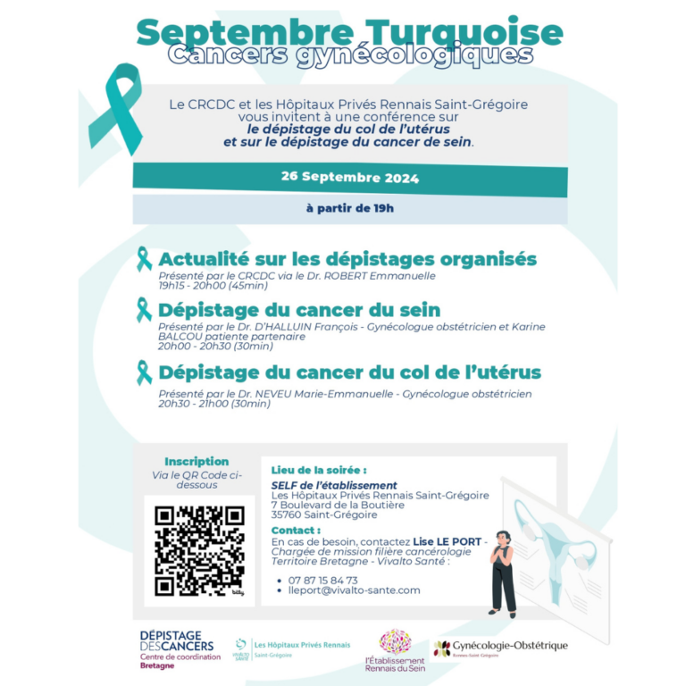 Lire la suite à propos de l’article CONFÉRENCE 🎙️ : Actualités sur le dépistage du cancer du col de l’utérus et sur le dépistage du cancer du sein 🎗️